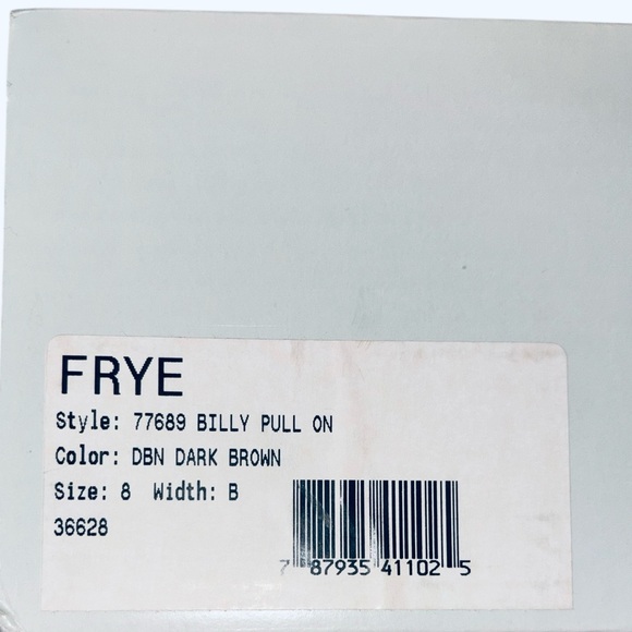 FRYE Billy Pull On Cowboy Boots Chestnut Brown Size 8 - Picture 4 of 16